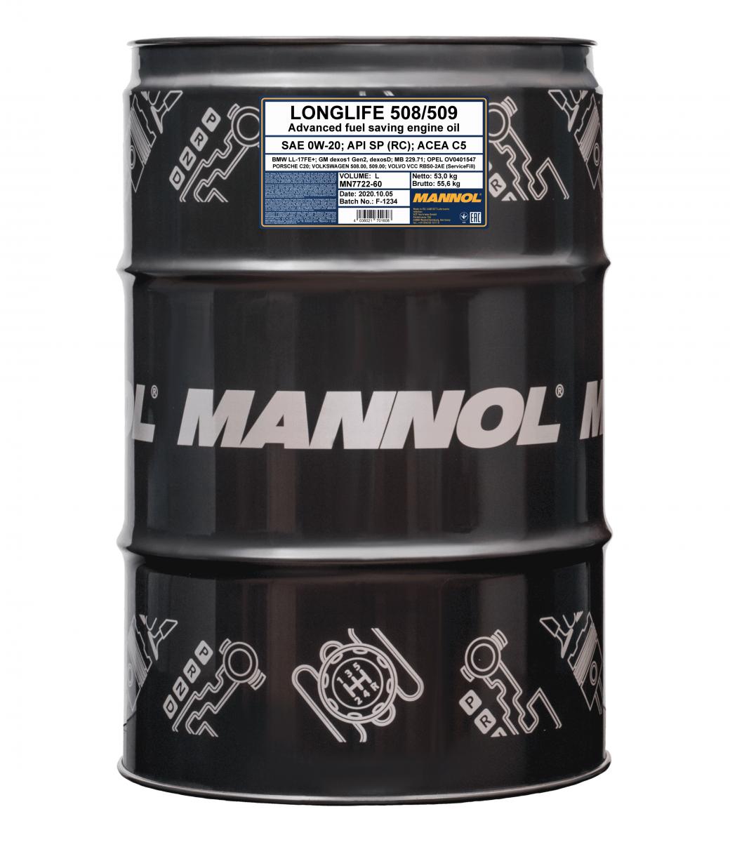 0w20 Ll 508 509 60l fra Mannol