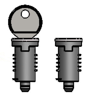 Kamm Leg Lock Barrels And Keys   Pairs