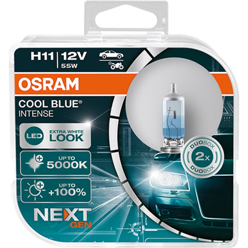Osram H11 Cool Blue Intense Next Gen Pærer Sæt    Stk  Pak