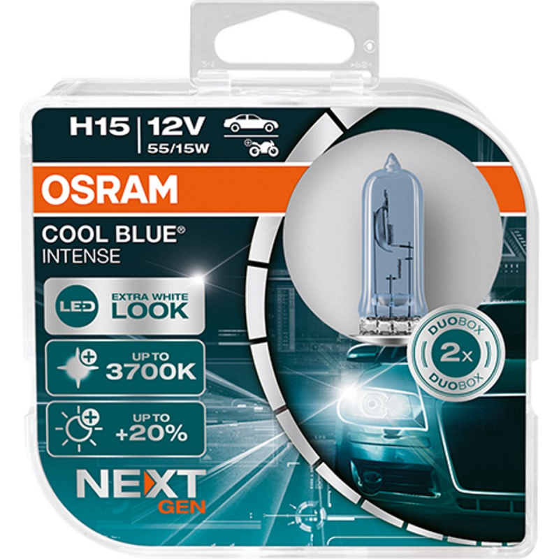 Osram H15 Cool Blue Intense Next Gen Pærer Sæt    Stk  Pak