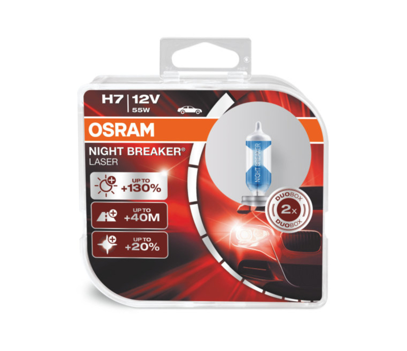 Osram Nightbreaker Laser H7 Pære  130  Mere Lys    Stk