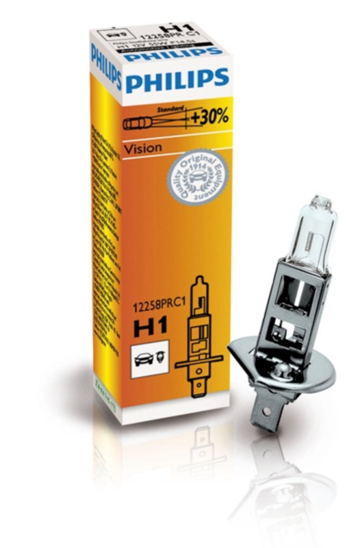 Philips H1 Pære Vision Premium  30  Mere Lys
