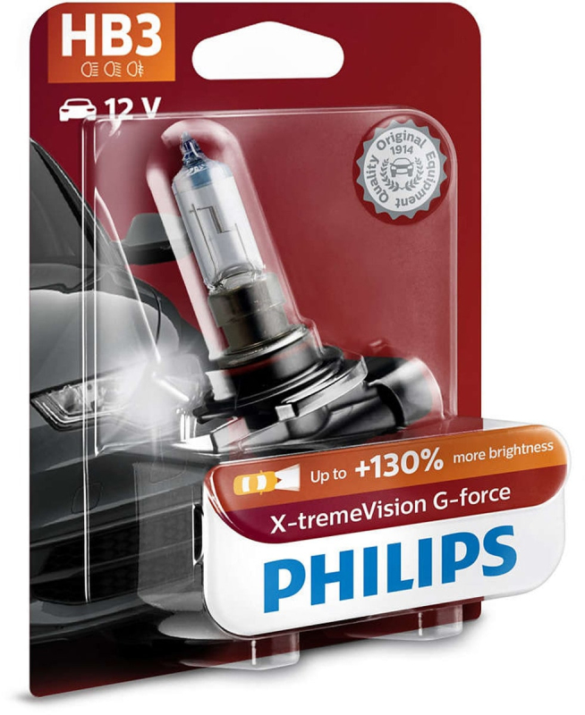 Philips Hb3  -tremevision  -force Pærer  130  Mere Lys     Stk