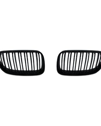 Jom Frontgrill Med Dobbelt Ribbe   Blank Sort Til Bmw Serie   E92 årgang 2010-2013