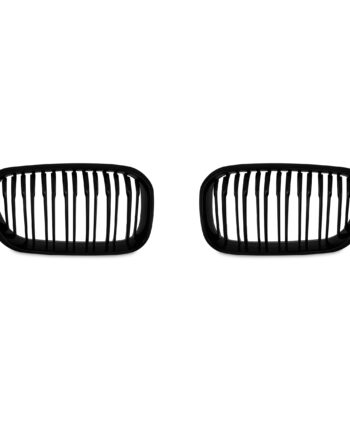 Jom Frontgrill Med Dobbelt Ribbe   Blank Sort Til Bmw Serie   F20 F21 årgang 2015-