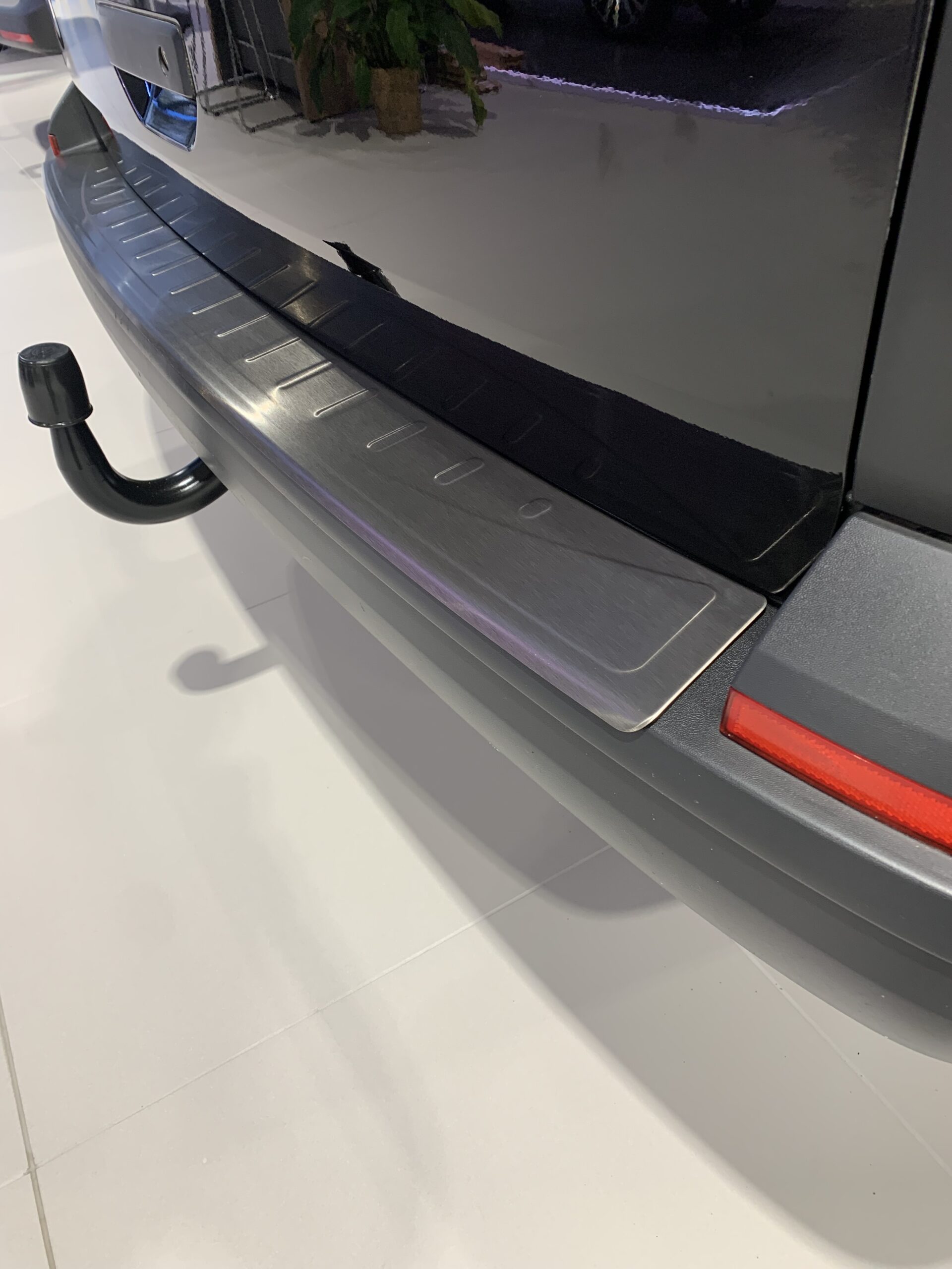 Rear Bumper Sill Cover Steel Black-brushed Tailgate