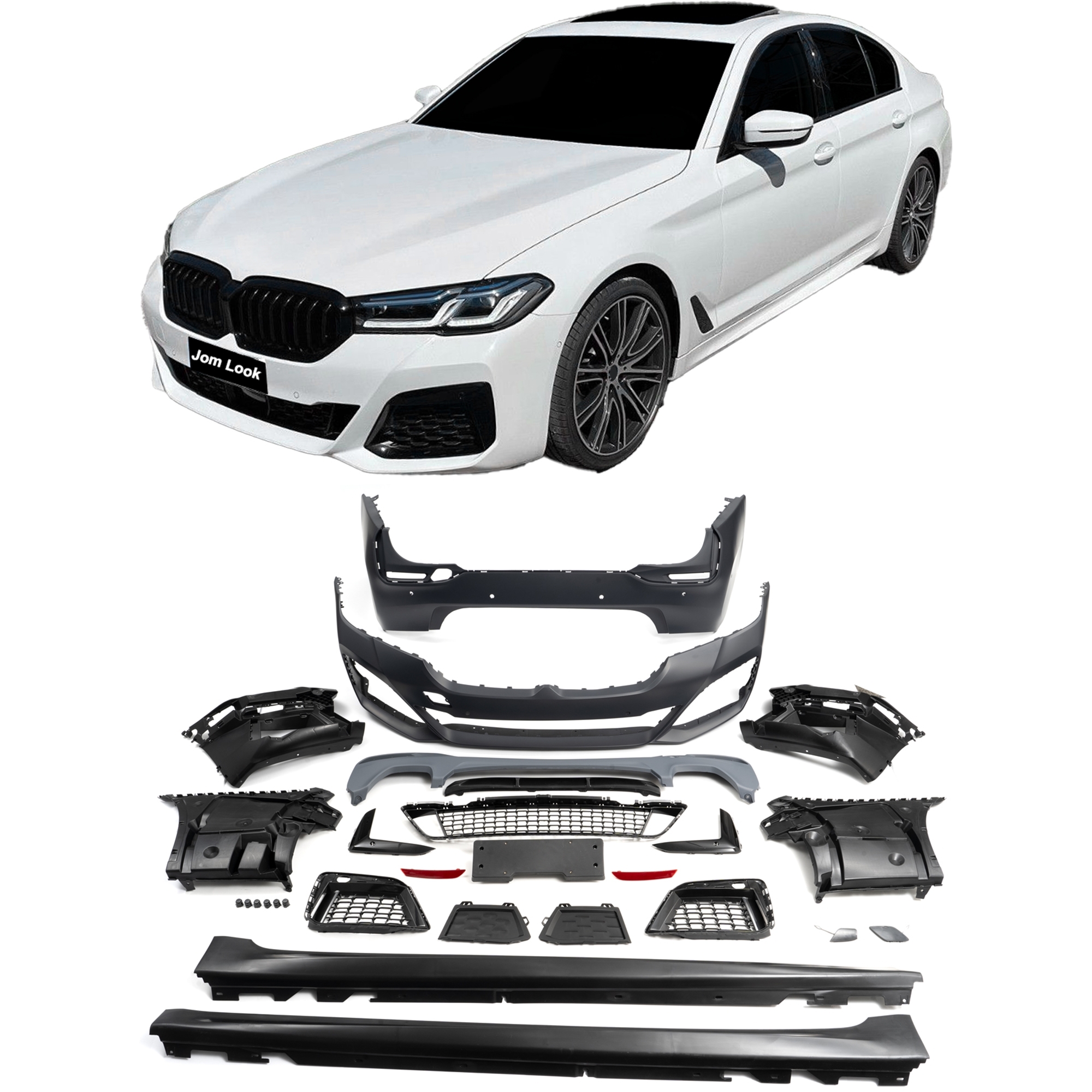 Jom Body Kit   Sport-design Med Pdc-huller Til Bmw   Serie G30 Lci  årgang 2020-  Sportspakke