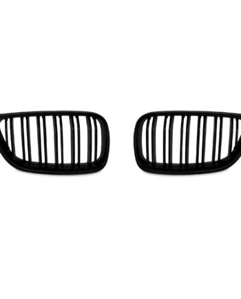 Jom Frontgrill Med Dobbelt Ribbe   Blank Sort Til Bmw Serie   F22 F23 årgang 2013 -