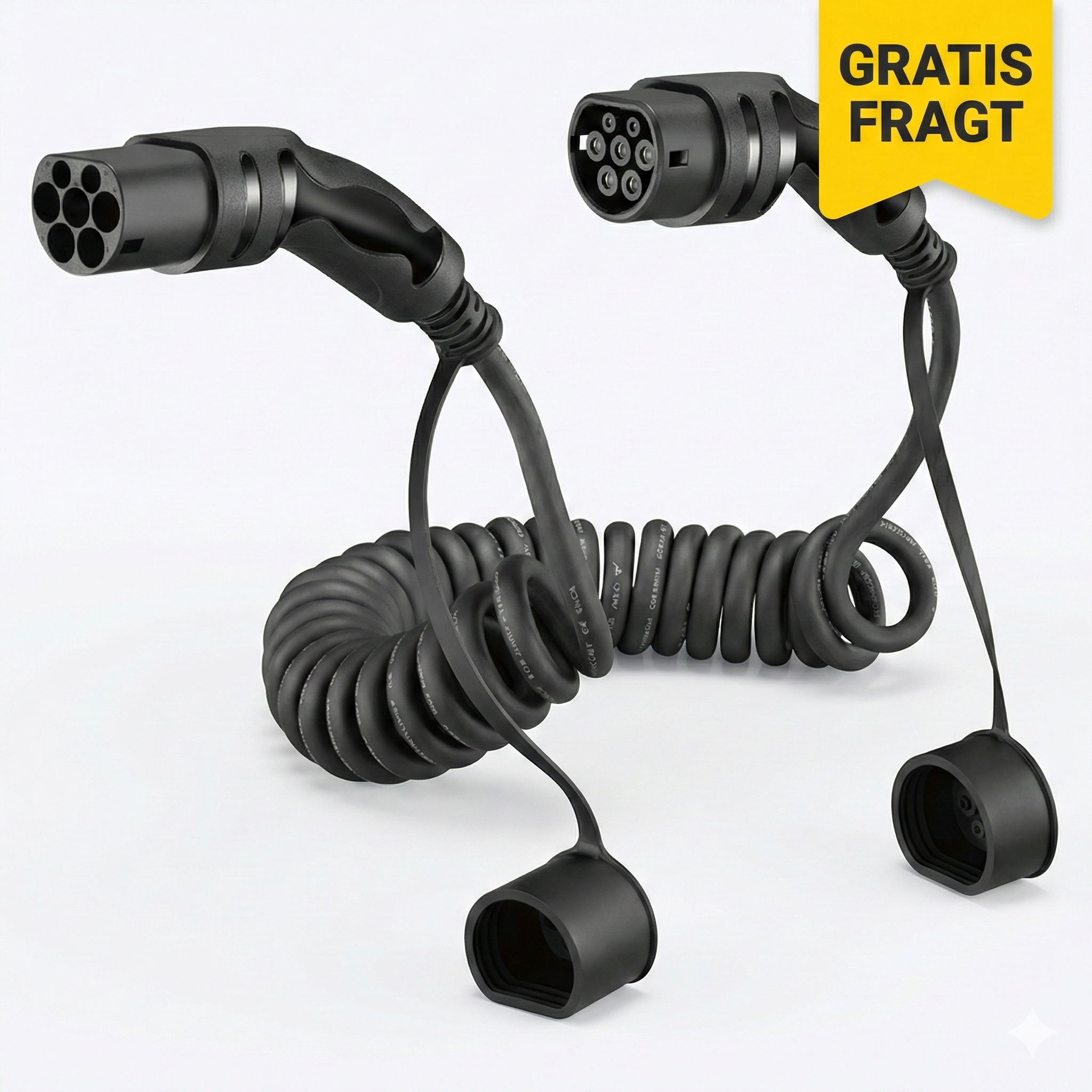 Spiral Ladekabel Til Elbil Type 16a -faset Meter Op Til 11 Kw
