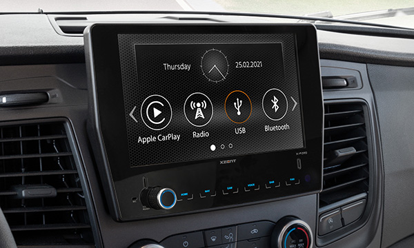 Xzent  -f285 Multimediestation Ford Transit    Touchskærm Demo