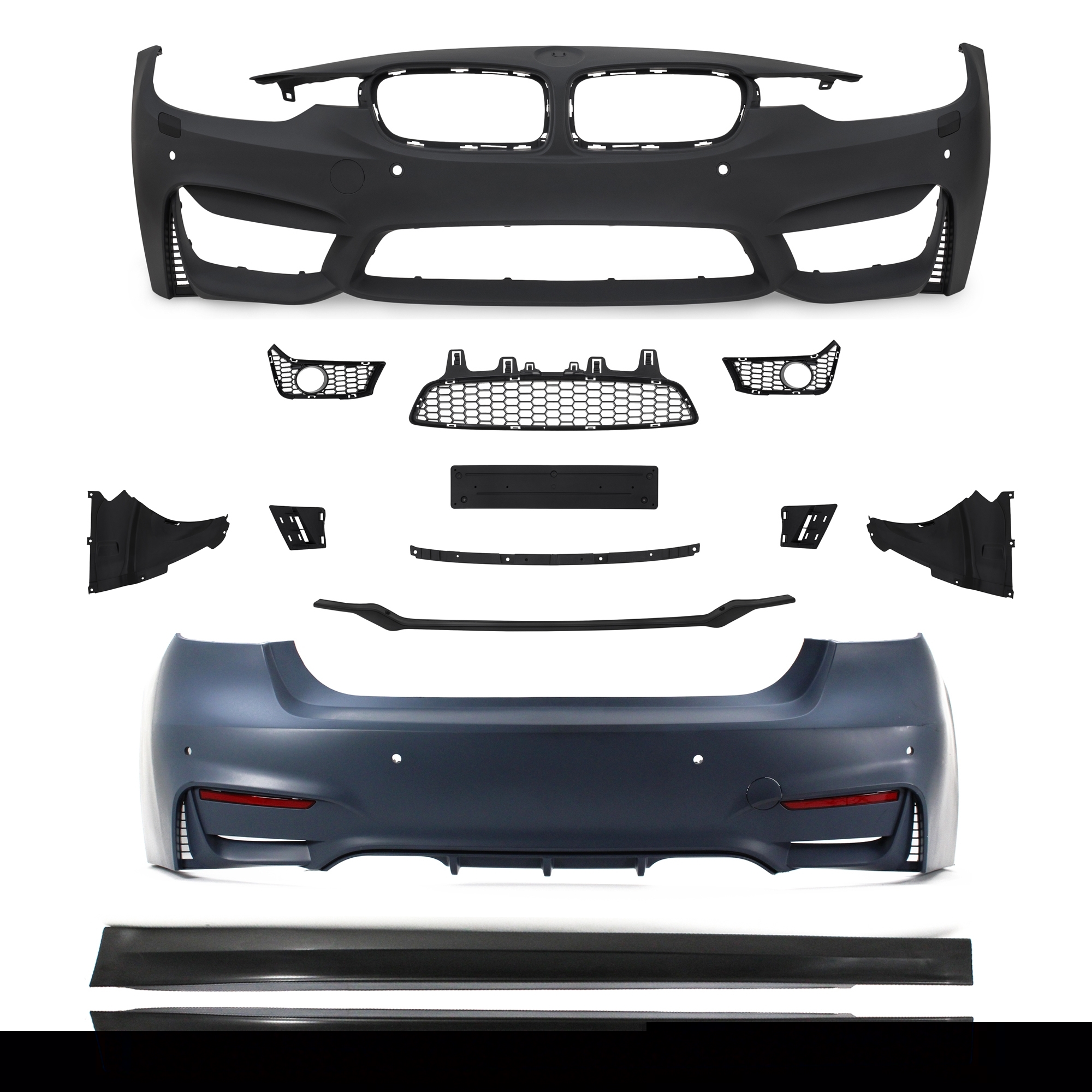 Jom Bodykit Med Pdc-huller Og Sra Til Bmw Serie F30 Inkl Lci 20112019