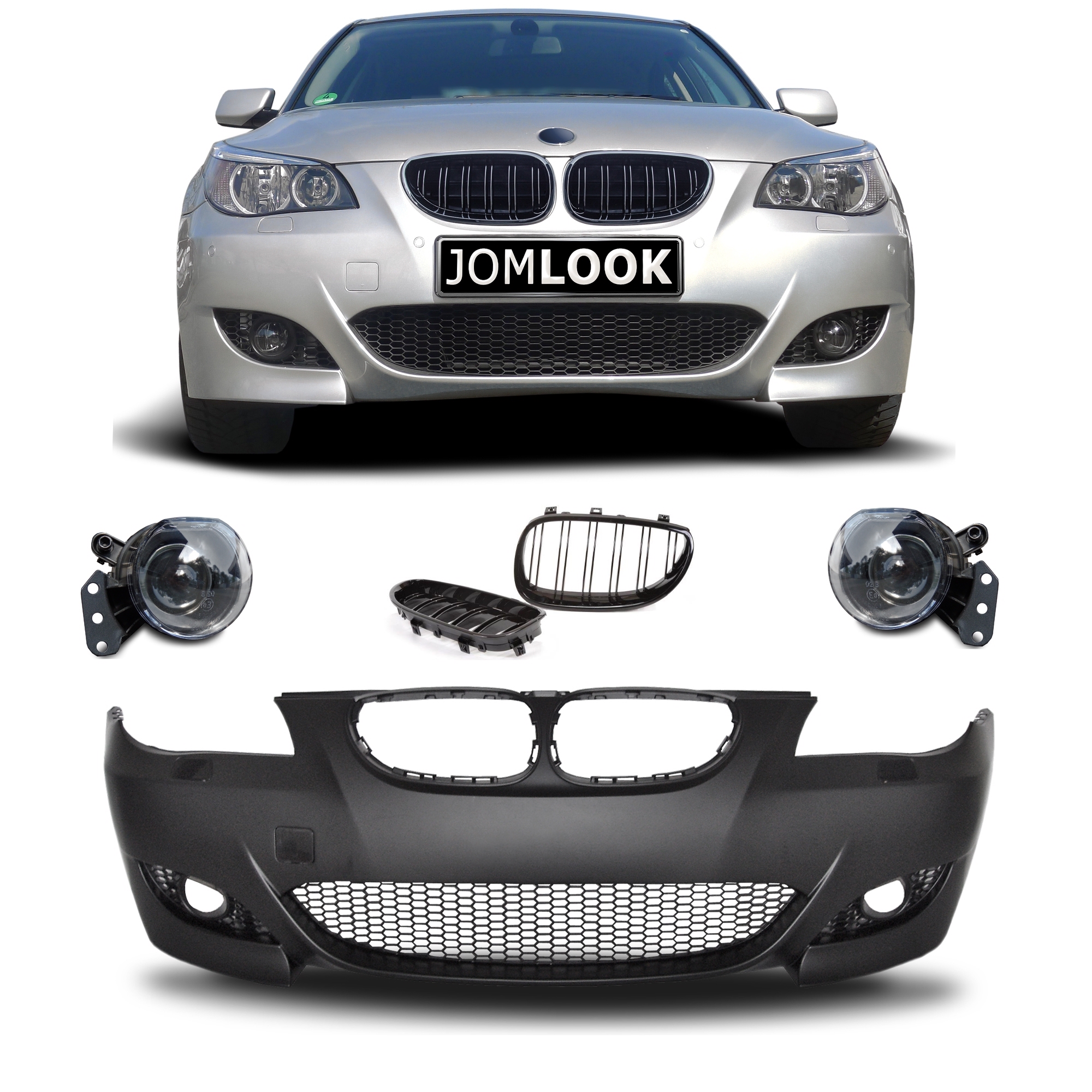 Jom Forkofanger Inkl Tågelygter Og Kølergrill Bmw Serie E60 Sedan E61 Touring