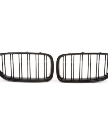 Jom Frontgrill Med Dobbelt Ribbe   Blank Sort Til Bmw Serie   F10 F11 F18 årgang 2010-2015