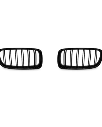 Jom Frontgrill Med Dobbelt Ribbe   Blank Sort Til Bmw Serie   F30 F31 årgang 2011-2015