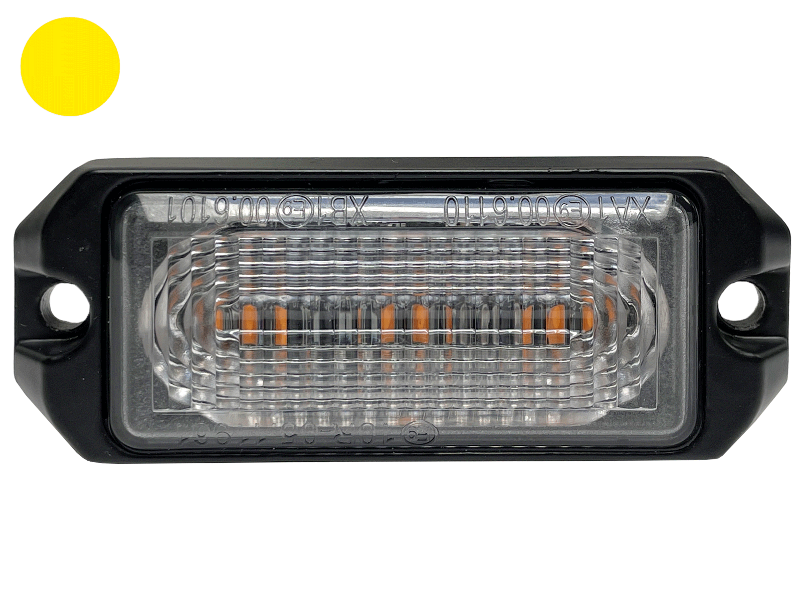 Led Flash Natsænkning Gul Blink 3x3w -30v
