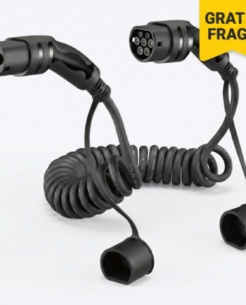 Spiral Ladekabel Til Elbil  Type    16a   -faset    Meter  Op Til 11 Kw