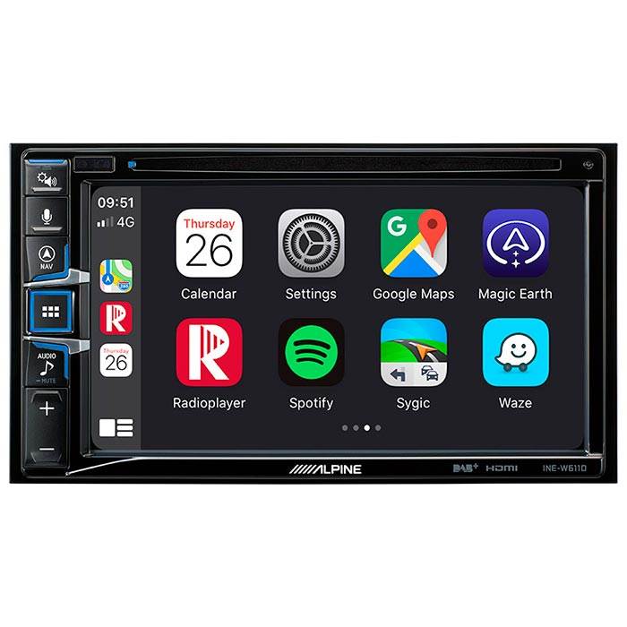 Alpine Ine-w611d 2din Multimedie Station Med Navigation