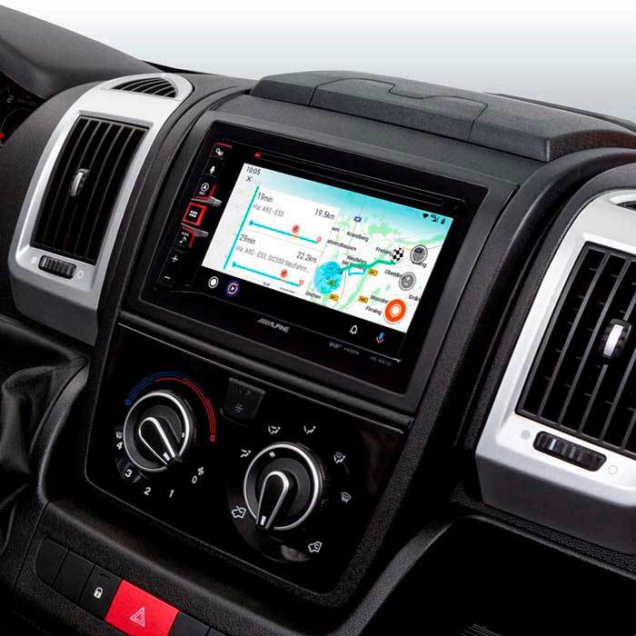 Alpine Ine-w611dc 2din Multimedie Station Med Truckkort Campernavigation
