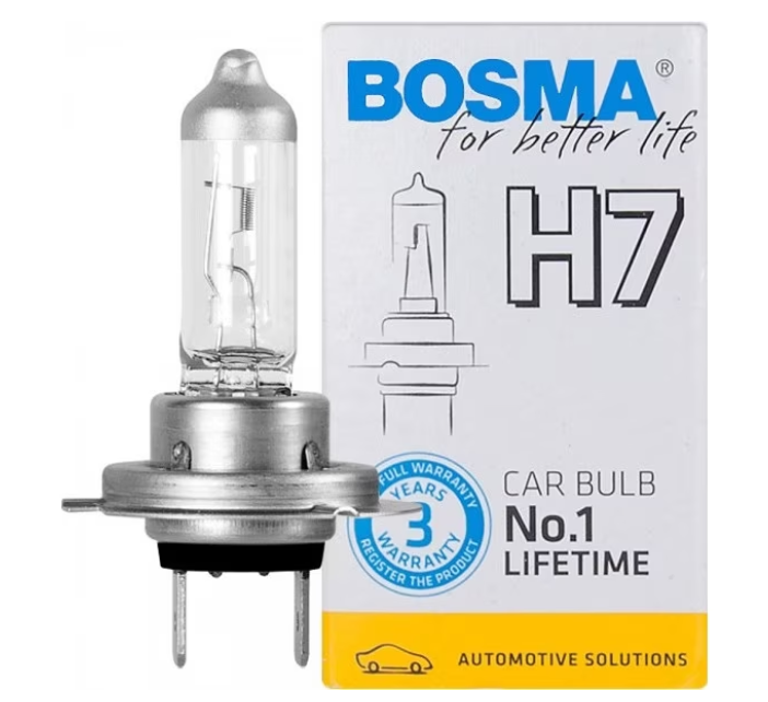 Bosma Pære 12v 55w H7 Px26d No    Lifetime   Stk