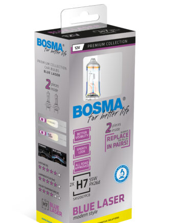 Bosma Pærer Blue Laser 12v 55w H7 Px26d   Stk