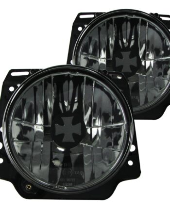 Forlygter Klar Glas   Sort Iron Cross Til Vw Golf