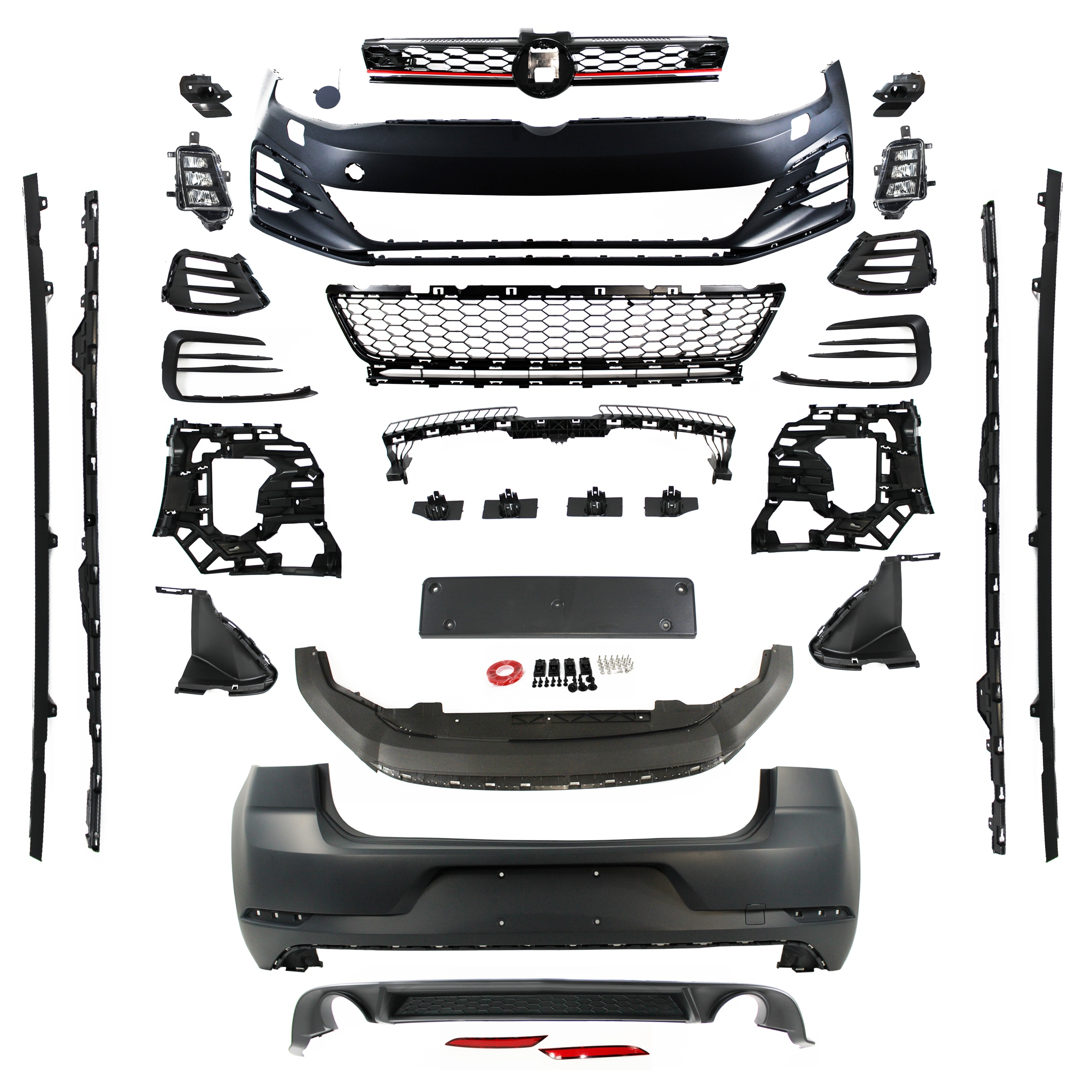 Jom Body Kit Sports Design Vw Golf Mk7  Pdc Hcs Huller Og Inkl  Tågelygter  årgang 08 2012-2017