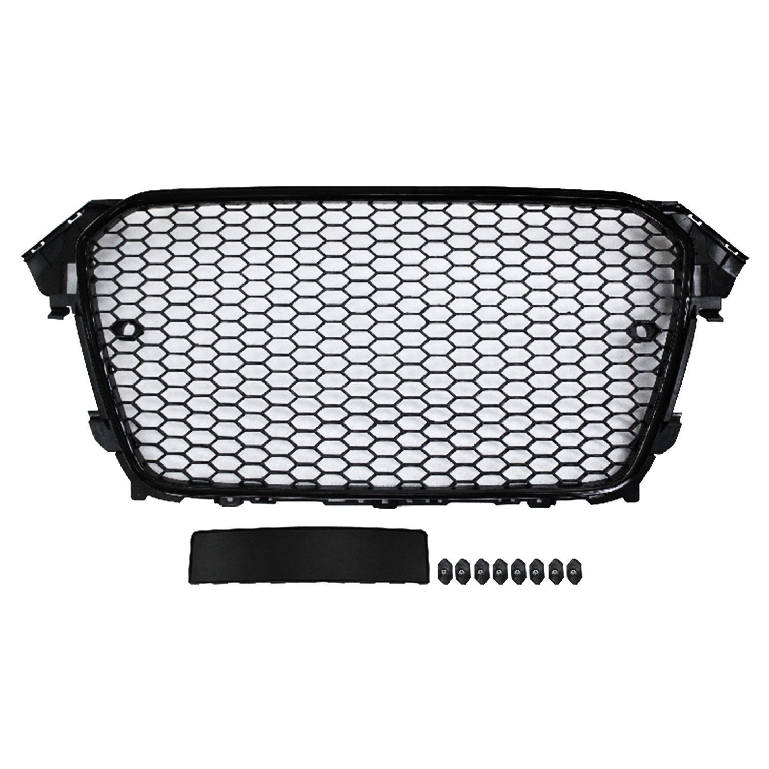 Jom Frontgrill Honeycomb   Blank Sort Til Audi A4 B8 årgang 2012-2015