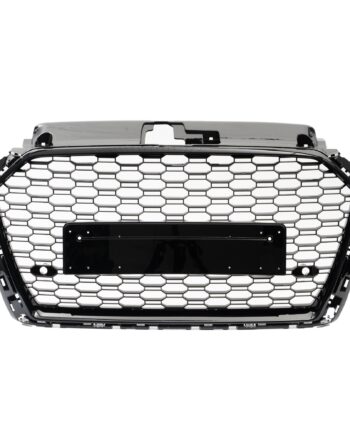 Jom Frontgrill Honeycomb   Blank Sort Til Audi A3 8v årgang 2017-2018