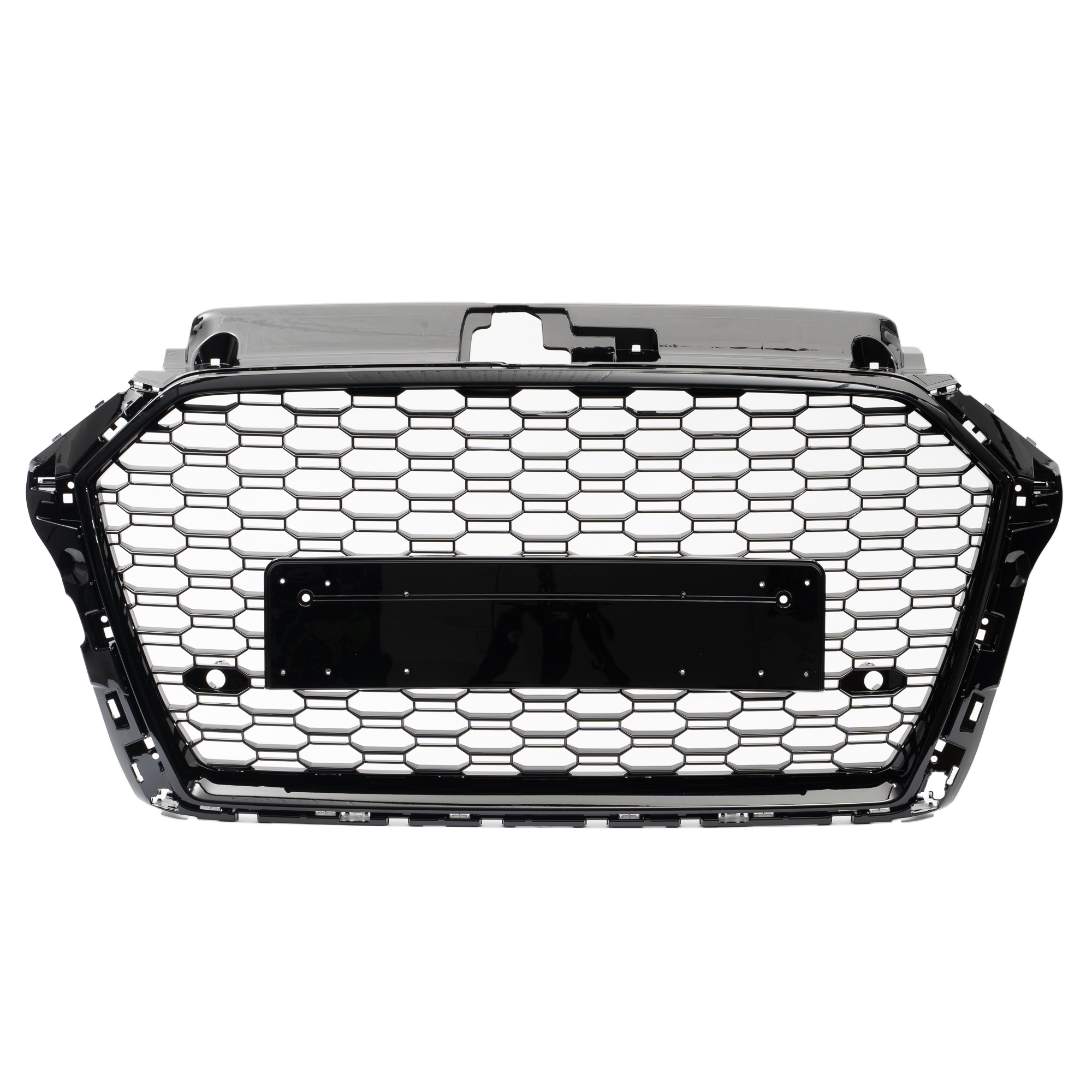 Jom Frontgrill Honeycomb   Blank Sort Til Audi A3 8v årgang 2017-2018