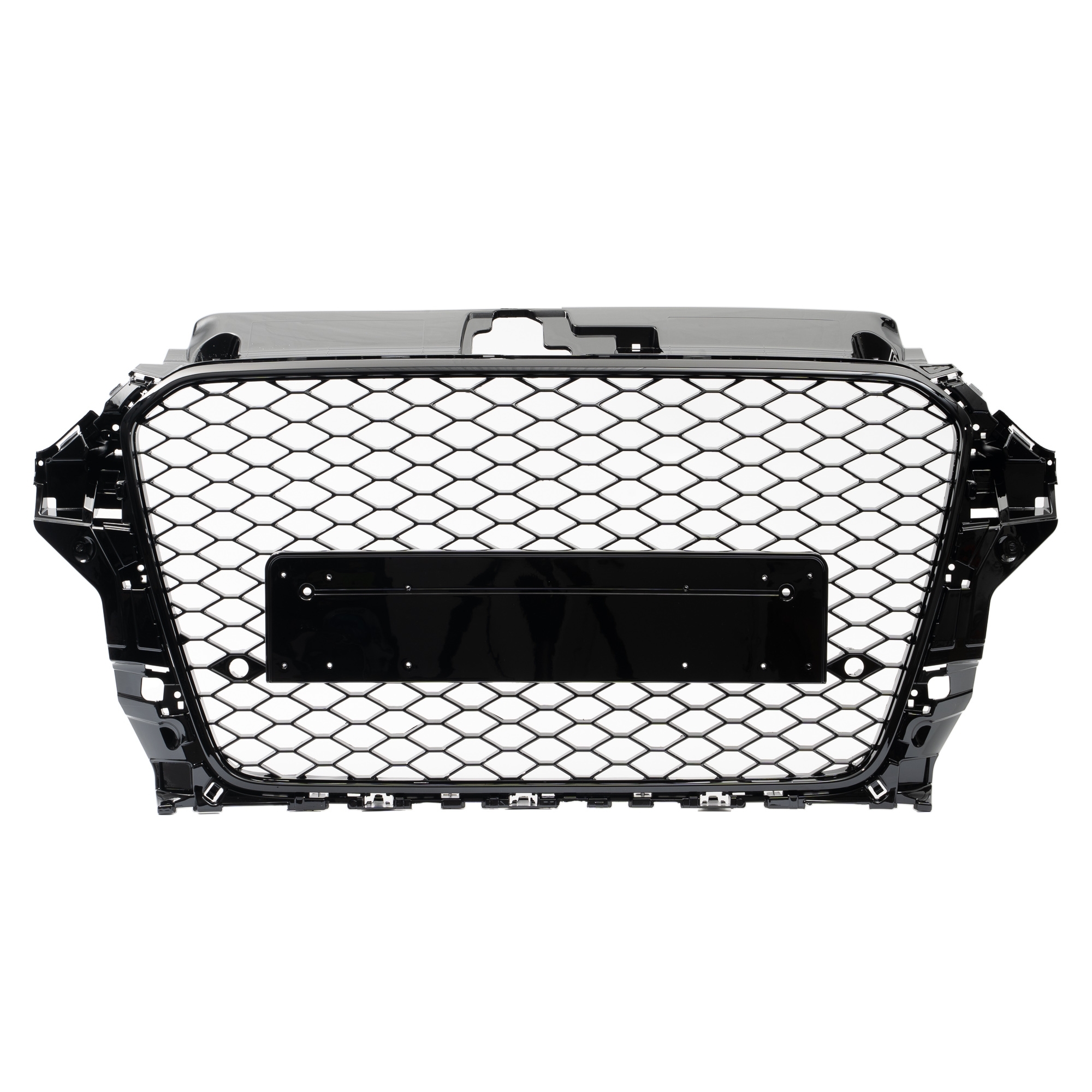 Jom Frontgrill Honeycomb   Blank Sort Til Audi A3 8v årgang 2012-2016