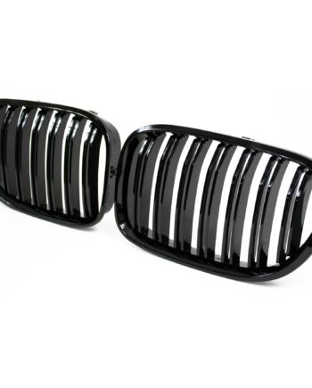 Jom Frontgrill Med Dobbelt Ribbe   Blank Sort Højglans Til Bmw  -serie  F01  20082015