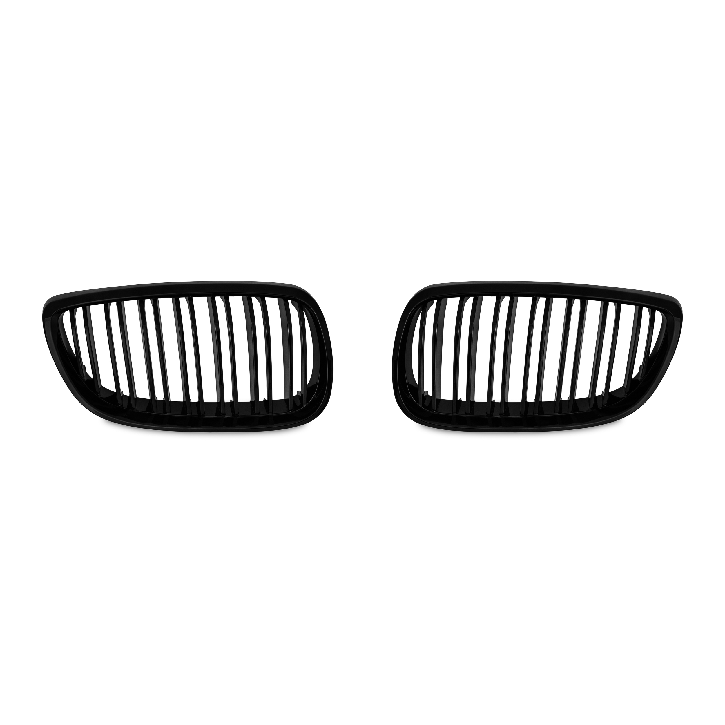 Jom Frontgrill Med Dobbelt Ribbe   Blank Sort Til Bmw Serie   E92 årgang 2006-2010