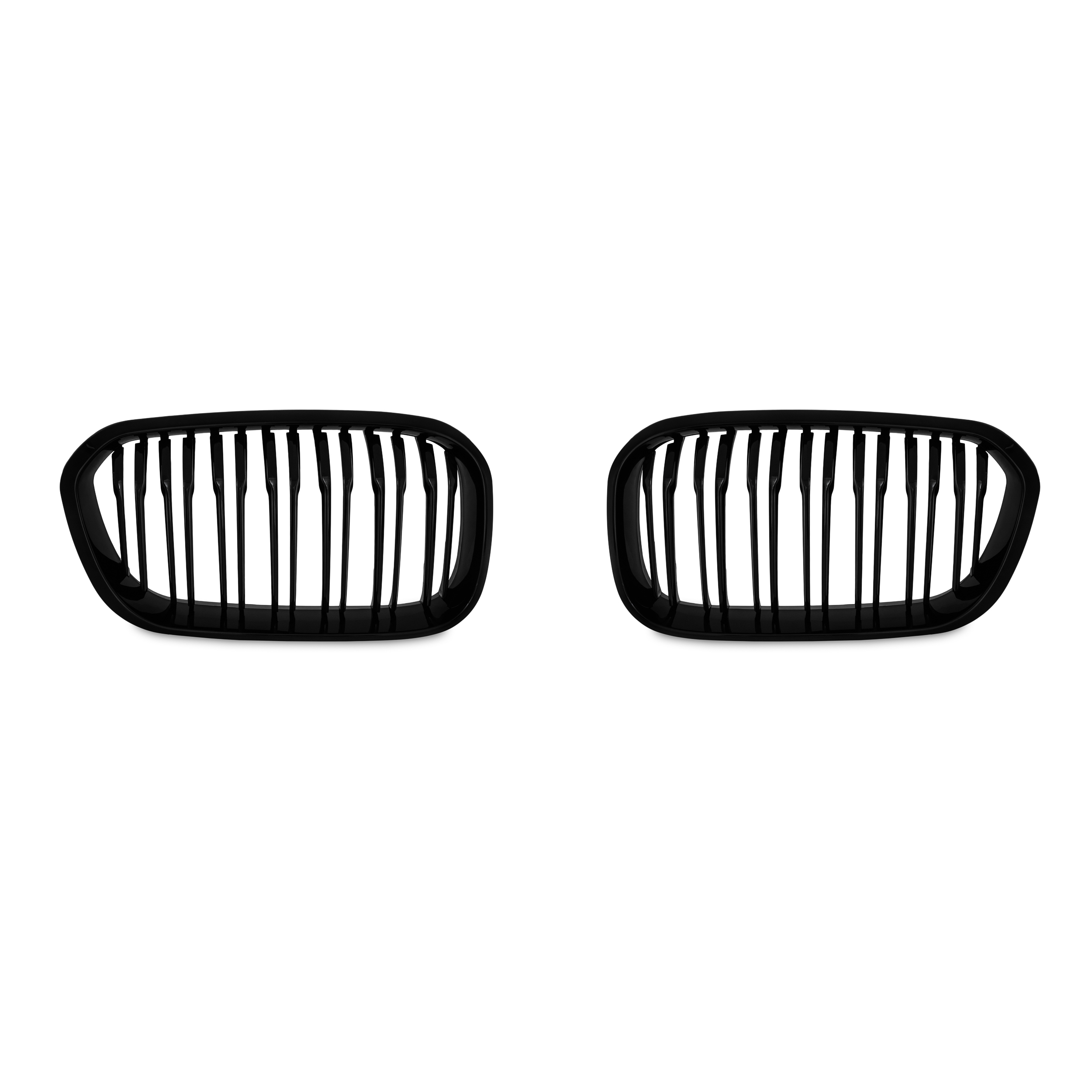 Jom Frontgrill Med Dobbelt Ribbe   Blank Sort Til Bmw Serie   F20 F21 årgang 2015-