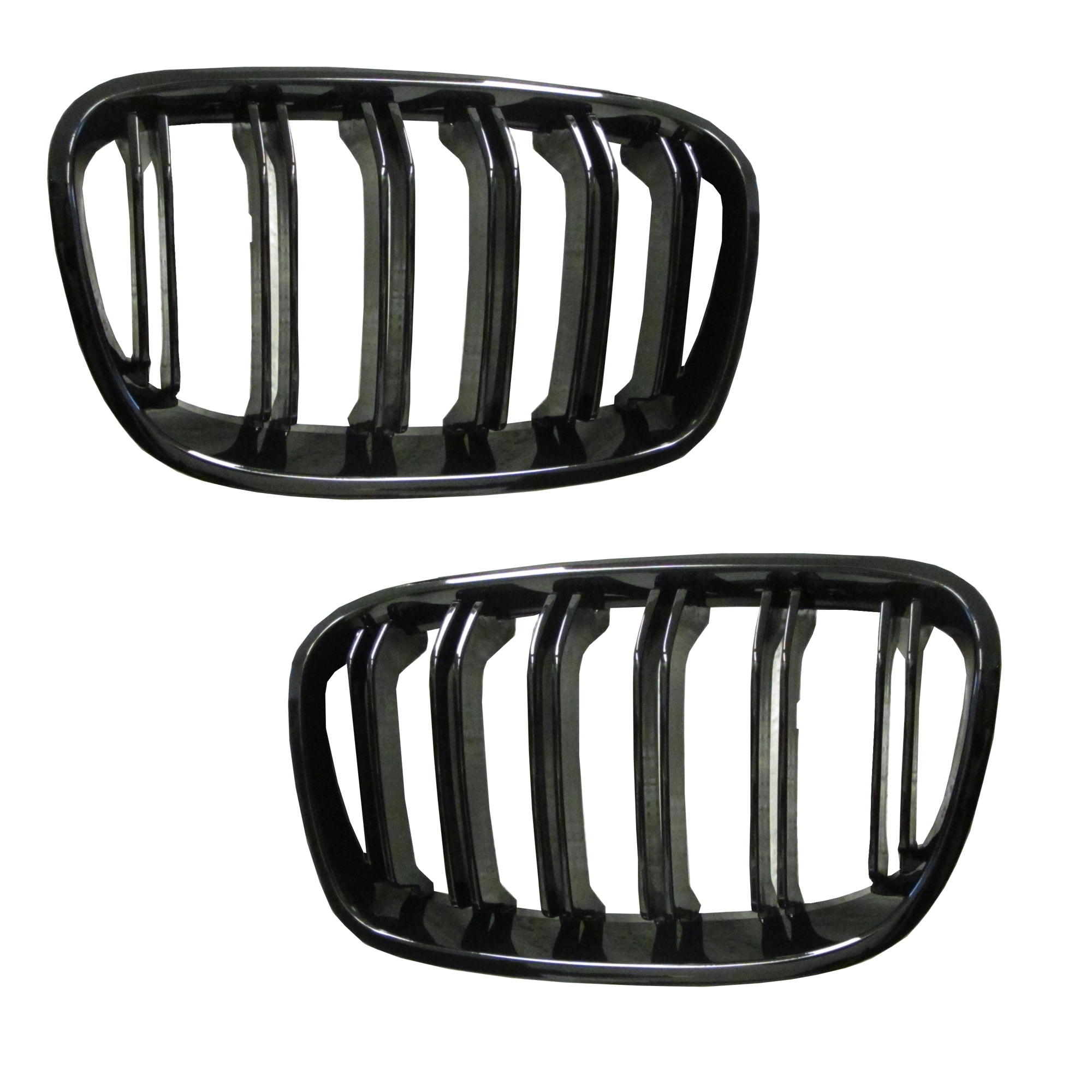 Jom Frontgrill Med Dobbelt Ribbe   Blank Sort Til Bmw Serie   F20 F21 årgang 2011-2015