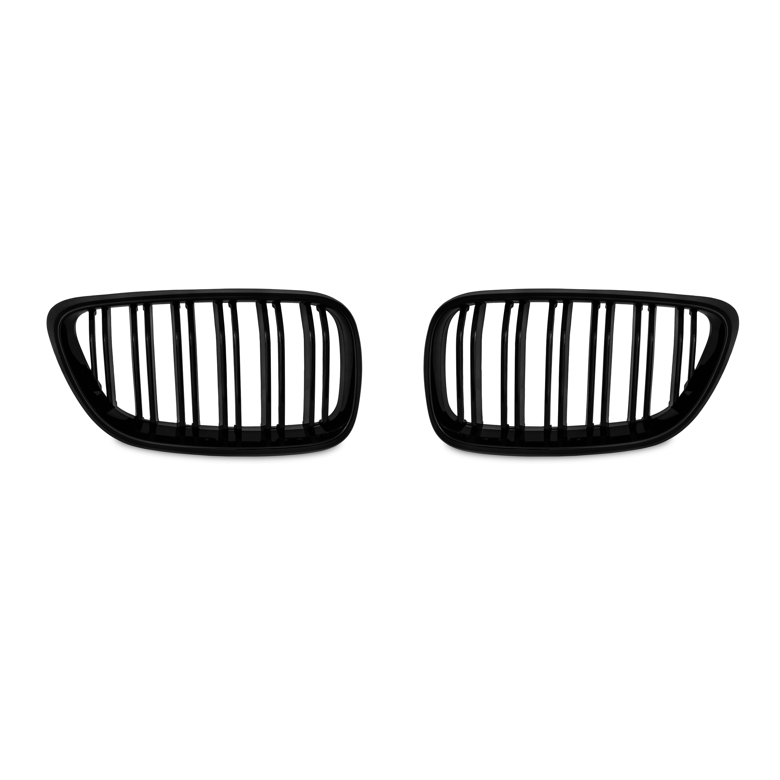Jom Frontgrill Med Dobbelt Ribbe   Blank Sort Til Bmw Serie   F22 F23 årgang 2013 -