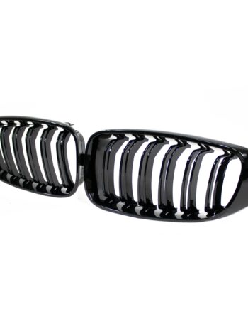 Jom Frontgrill Med Dobbelt Ribbe   Blank Sort Til Bmw Serie   F34 Gt  2013-
