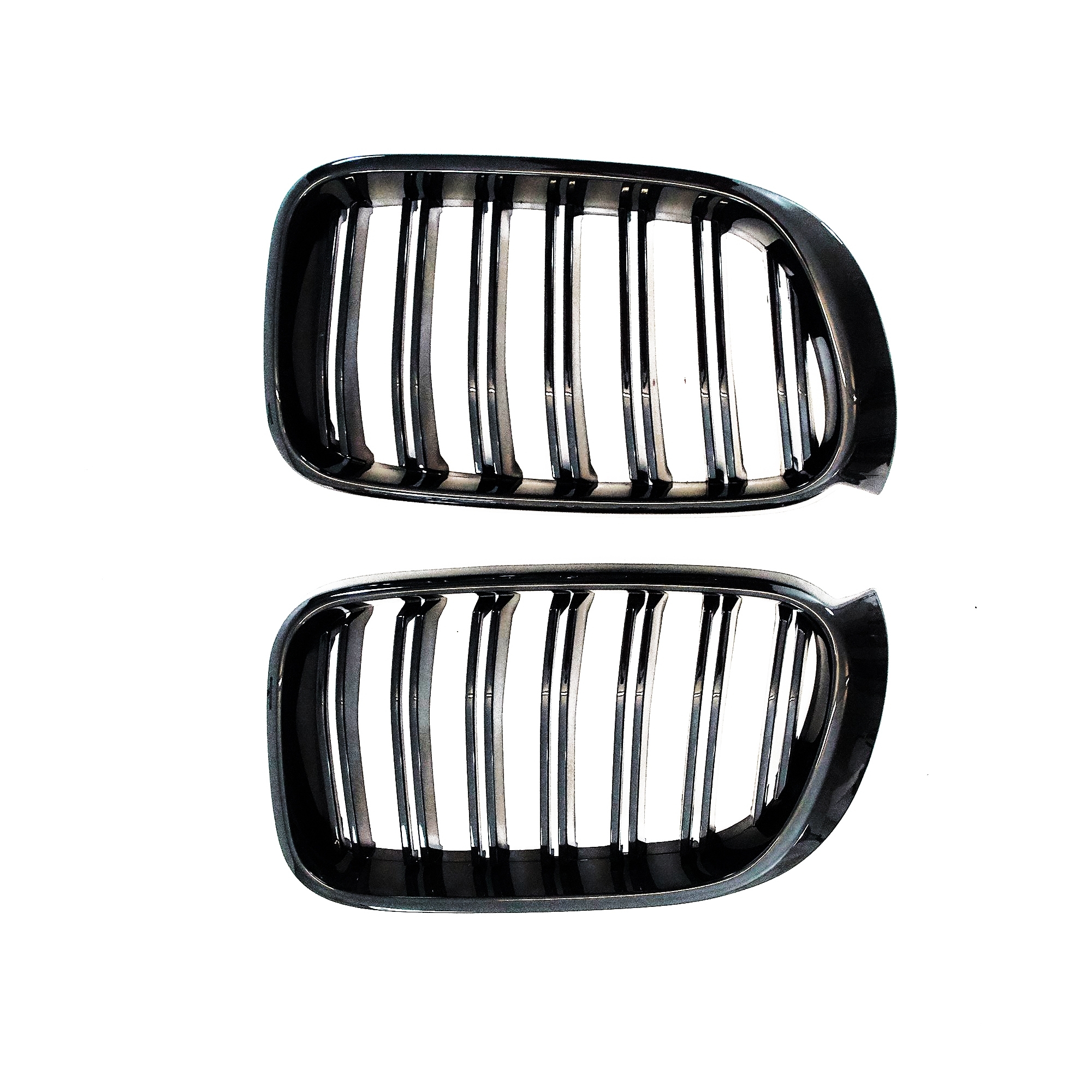 Jom Frontgrill Med Dobbelt Ribbe   Blank Sort Til Bmw X3 F25  Lci årgang 2014-2017
