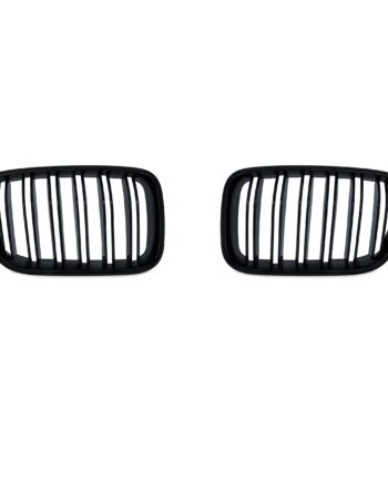 Jom Frontgrill Med Dobbelt Ribbe   Blank Sort Til Bmw X3 F25 årgang 2010-2014
