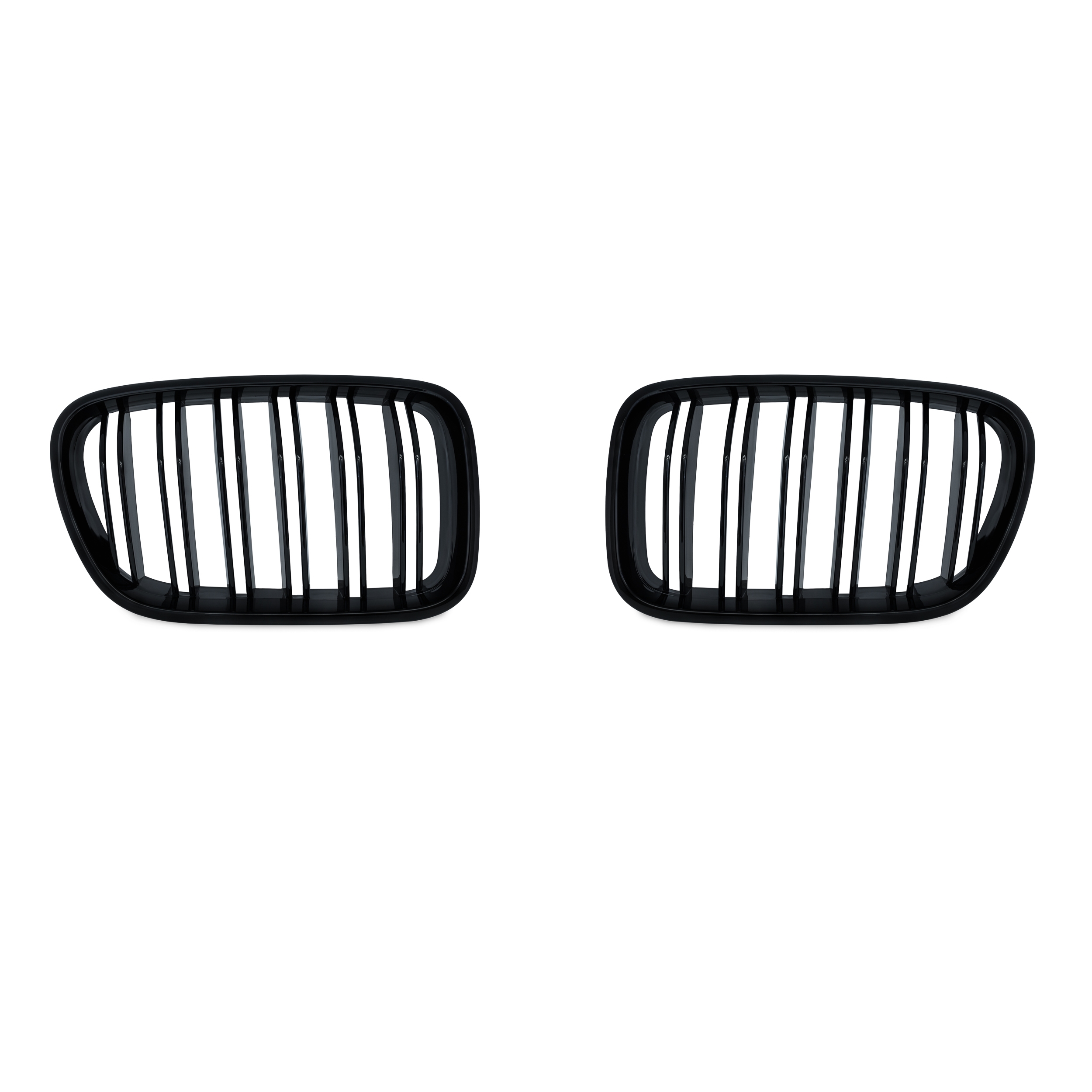 Jom Frontgrill Med Dobbelt Ribbe   Blank Sort Til Bmw X3 F25 årgang 2010-2014