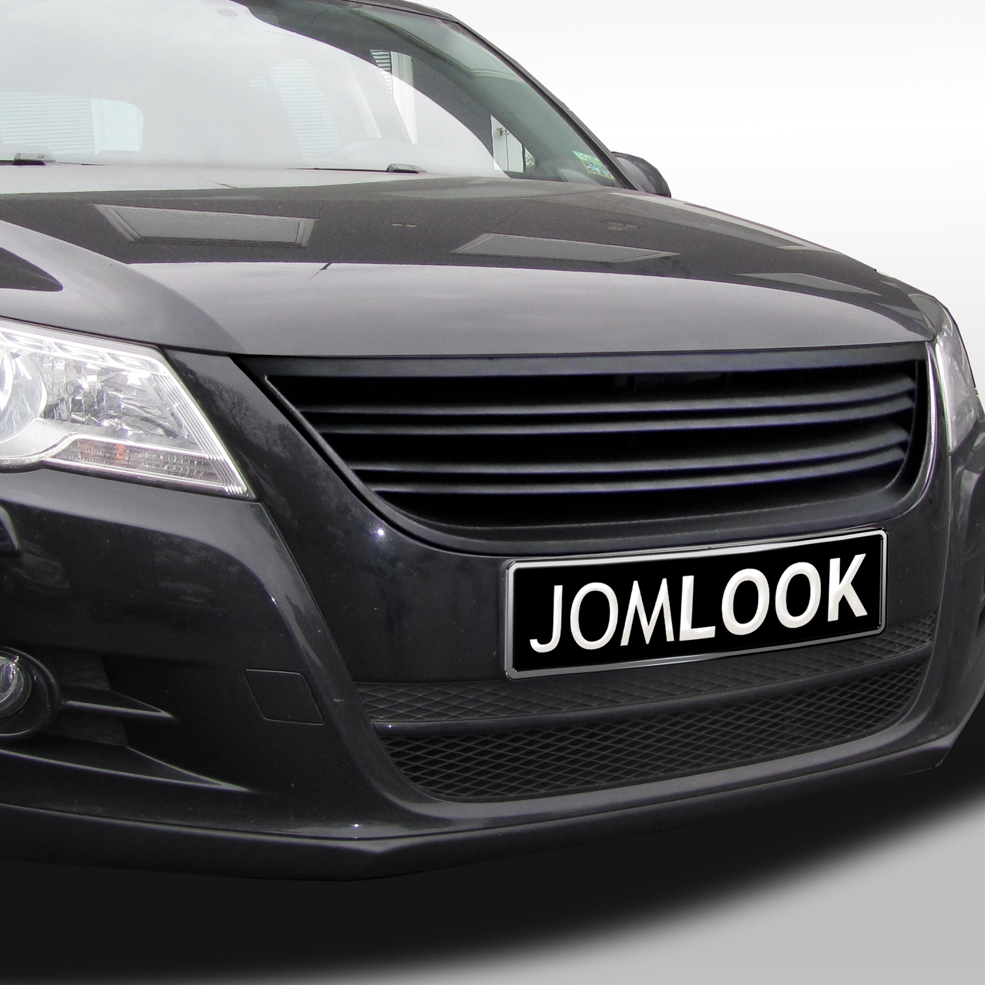 Jom Frontgrill Med Dobbeltribber Sort Uden Logo Til Vw Tiguan 20072011