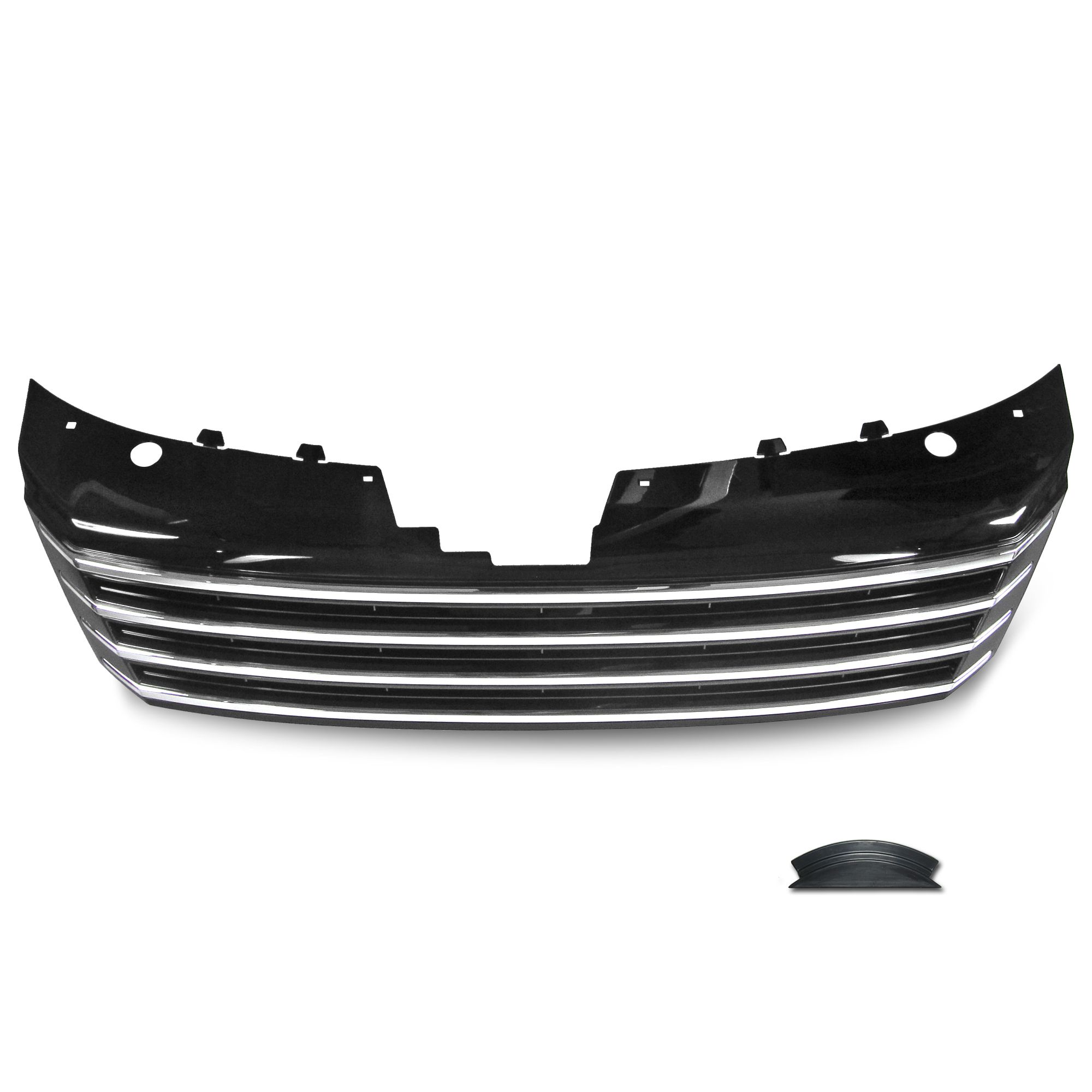 Jom Frontgrill Sort Krom Til Vw Passat B7  Type 36  årgang 11 2010- Uden Logo
