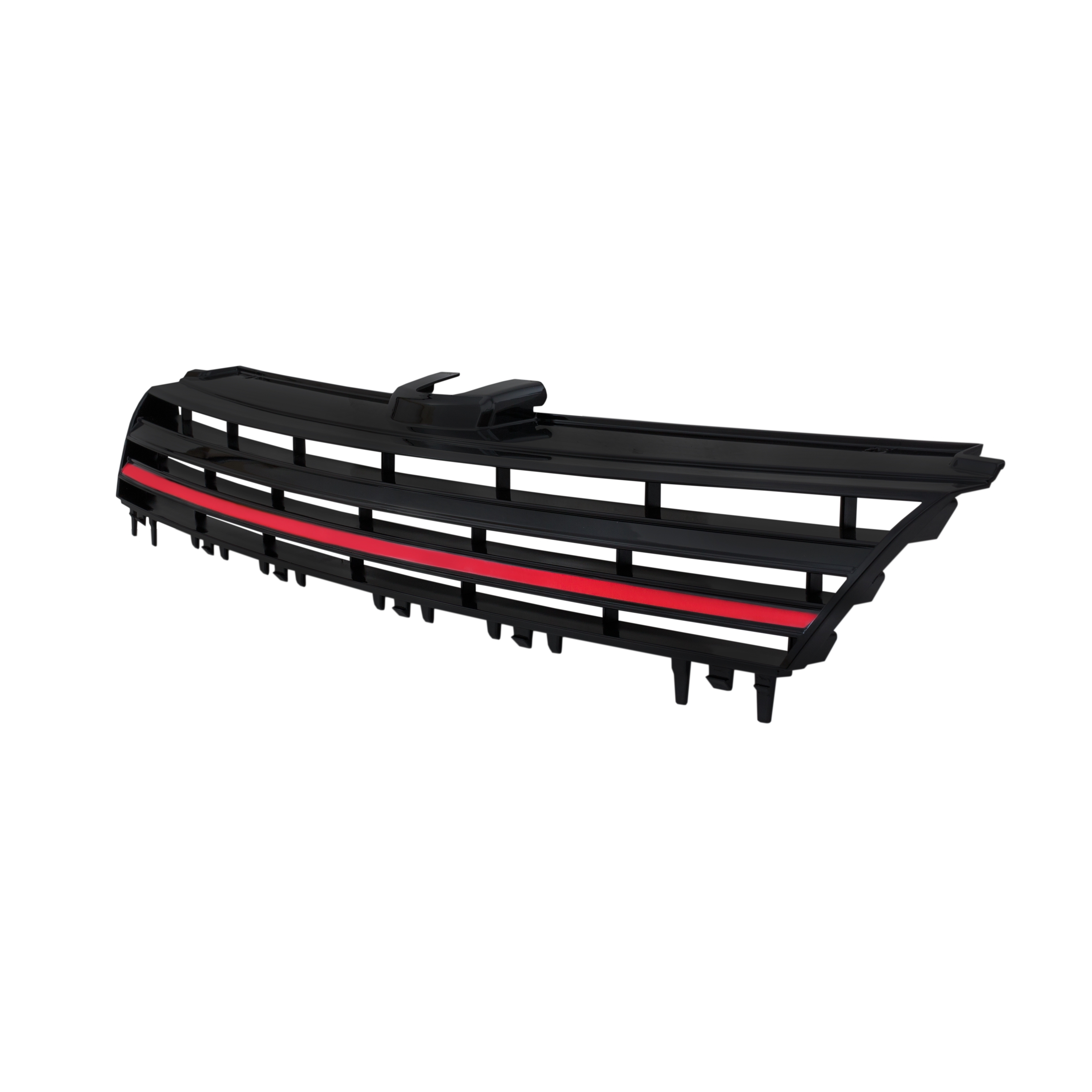 Jom Frontgrill Sort Rød Til Vw Golf   årgang 08 2012-  Uden Logo