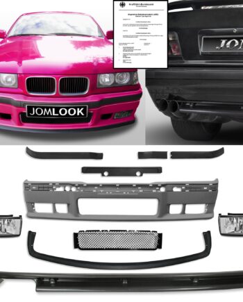 Jom Kofanger Kit Inkl  Klare Tågelygter   Hækskørte Til Bmw  -serie E36 Sedan  Coupé   Cabriolet