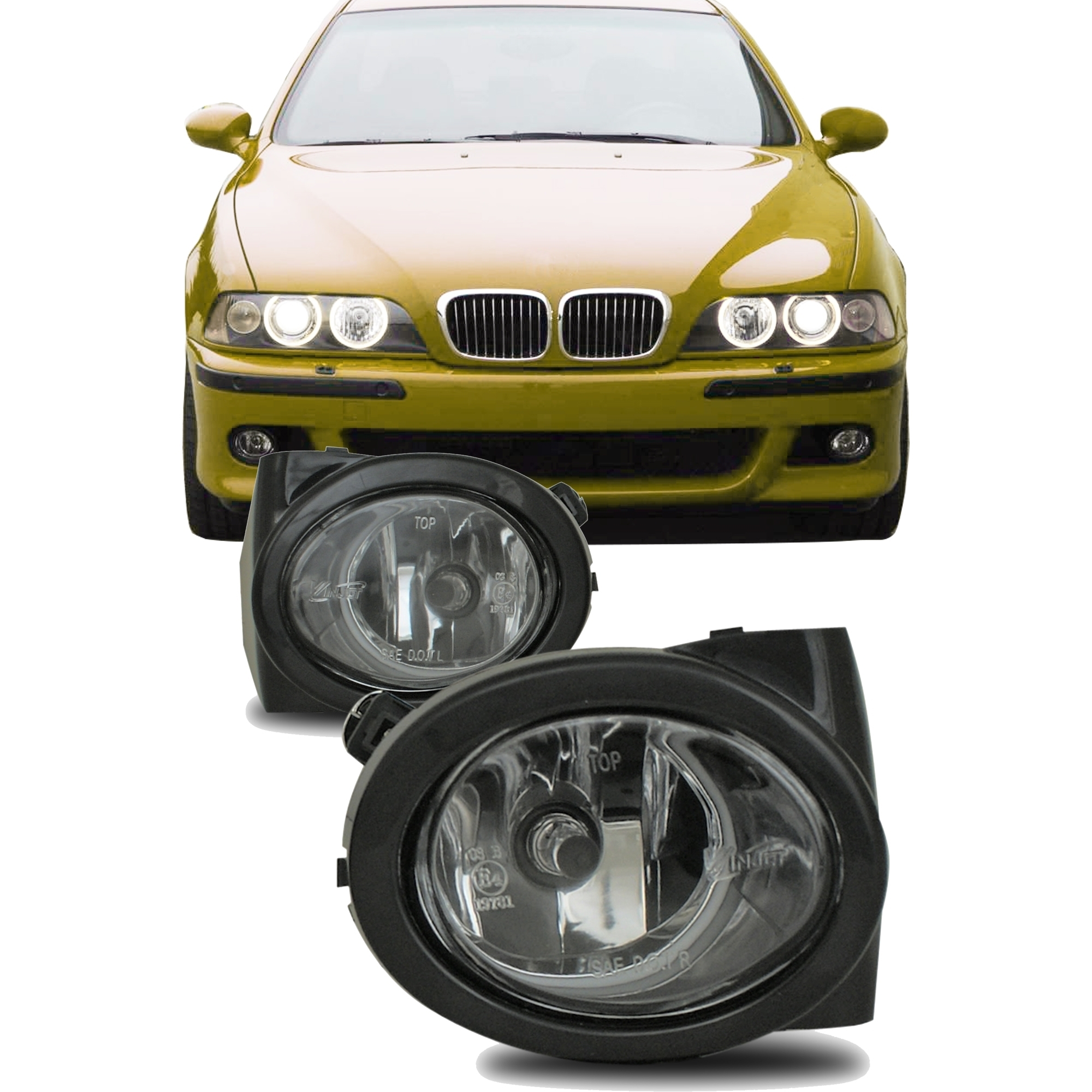 Jom Tågelygte Sæt Klar Glas Bmw   Serie E46 M3 årgang 1998-2007     Serie E39 M5 årgang 1998-2005