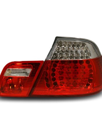 Led Baglygter Klar Glas Hvid Rød Til Bmw E46   Serie  Cabrio  årgang 04 2000-03 2003