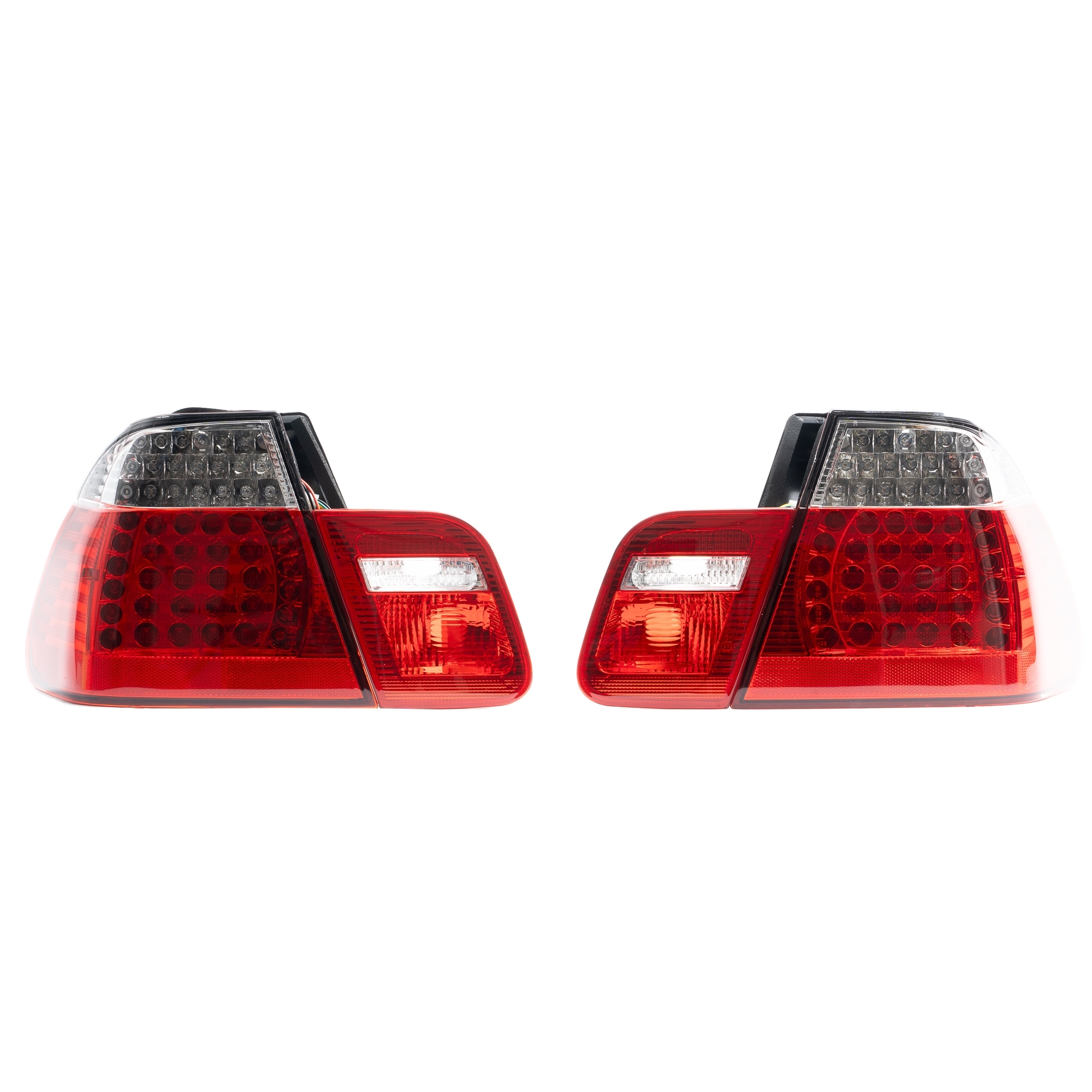 Led Baglygter Klar Glas Rød Hvid Til Bmw E46   Serie  Sedan  årgang 2001-2005