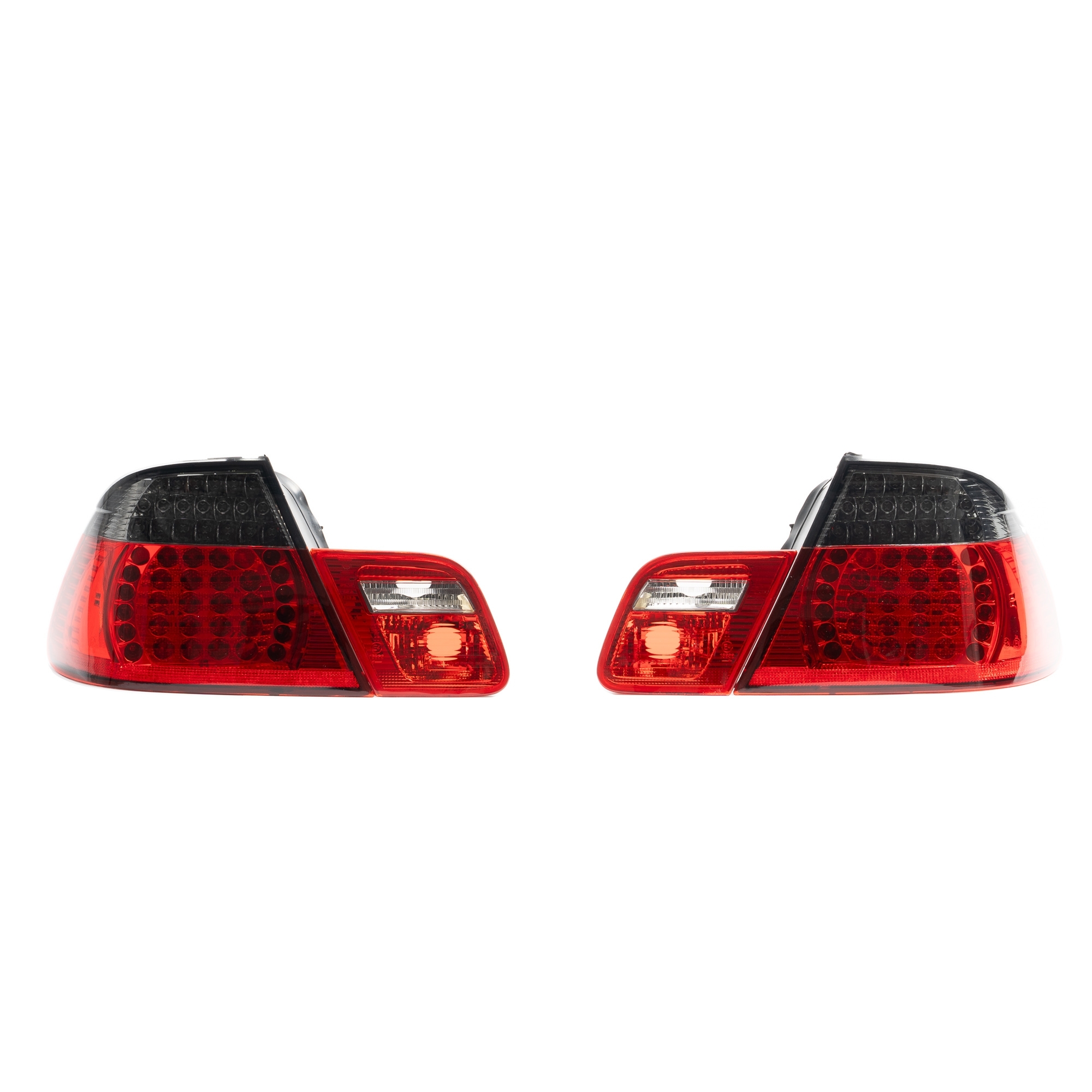 Led Baglygter Klar Glas Sort Rød Til Bmw E46   Serie  Cabrio  årgang 04 2000-03 2003