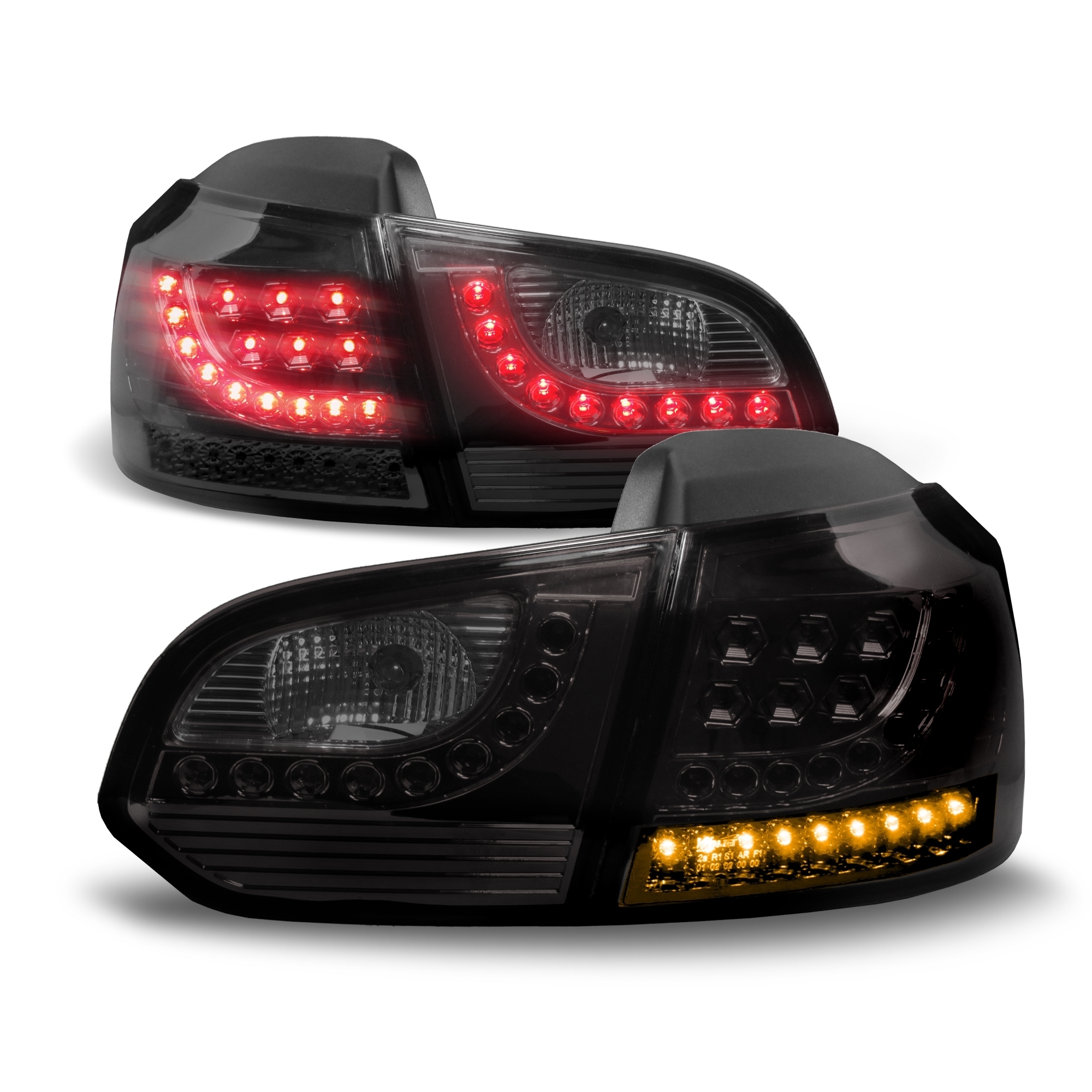 Led Baglygter Mørk Sort Til Vw Golf   årgang 2008-2012