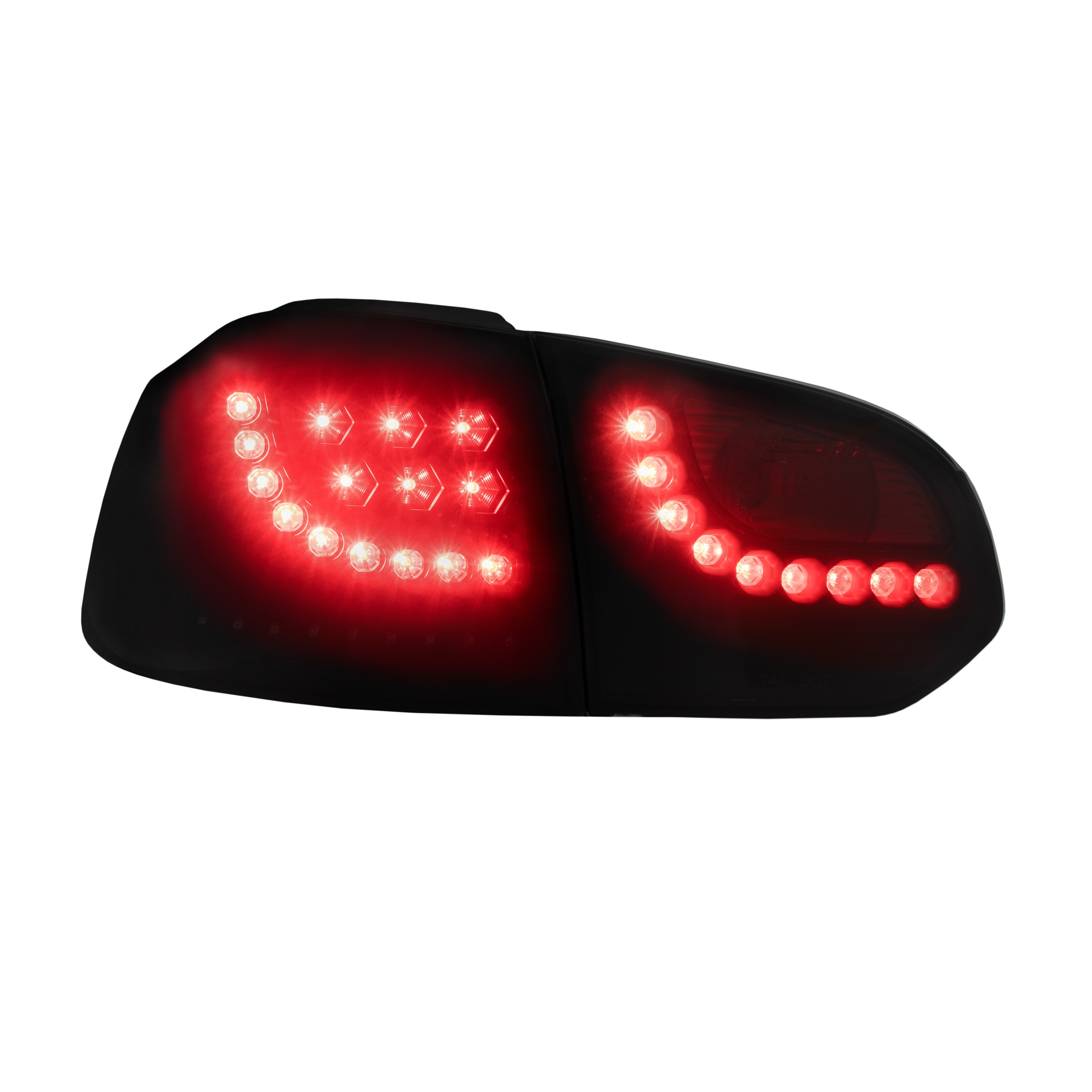 Led Baglygter Mørk Sort Til Vw Golf   årgang 2008-2012 Dynamisk