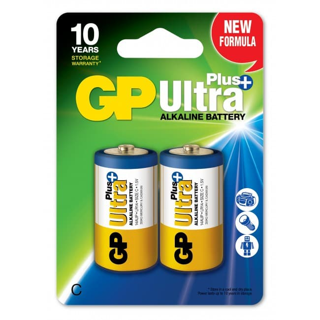 Lr14   Alkaline Batterier    Stk  Pak  Model Ultra Plus Fra Gp